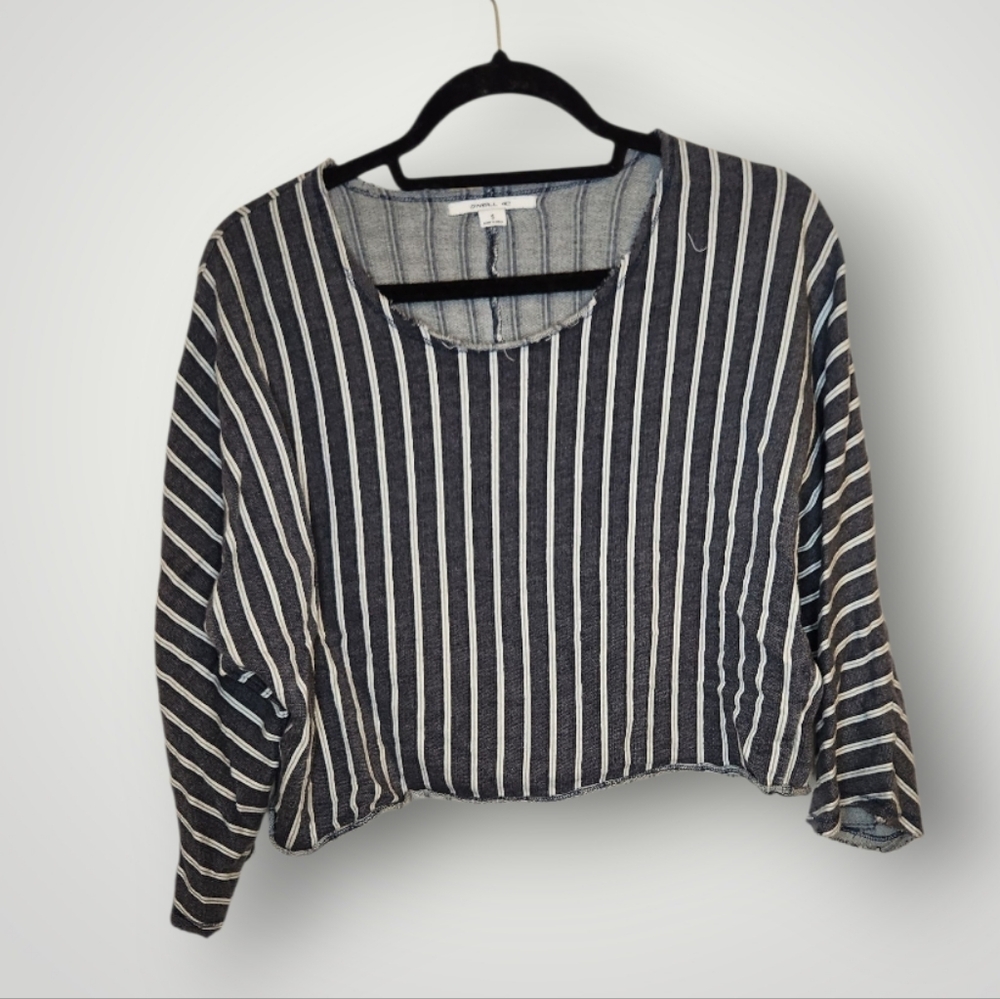 O'Neill madeleine pullover blue and white striped top blouse size Small